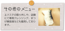 その他のメニュー